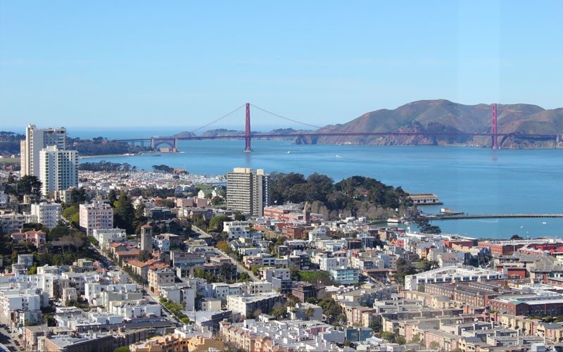 Ausblick vom Coit Tower in San Francisco