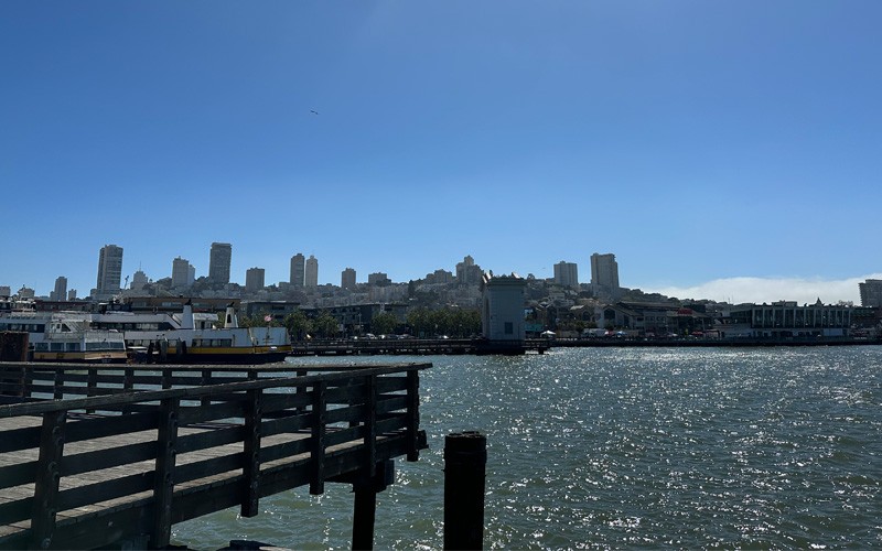 Blick auf San Francisco vom Fishermans Wharf!